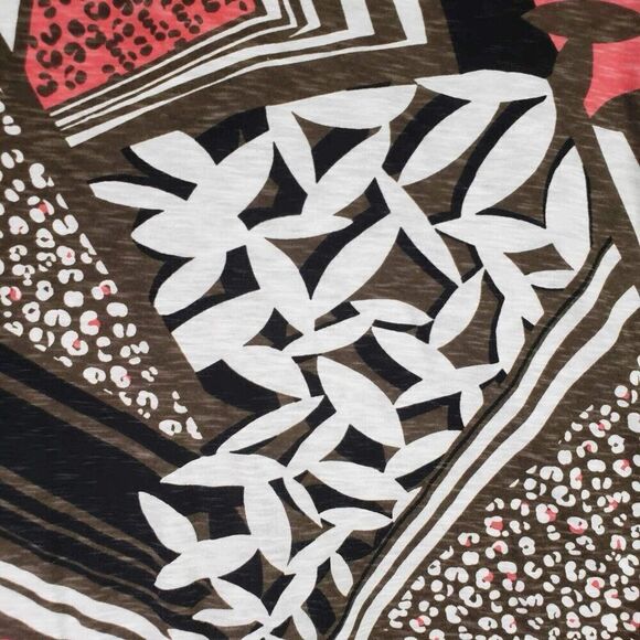 Weekend By Chicos Shirt Womens Size 3 US XL Geometric Black Stretch Pullover - Picture 5 of 10